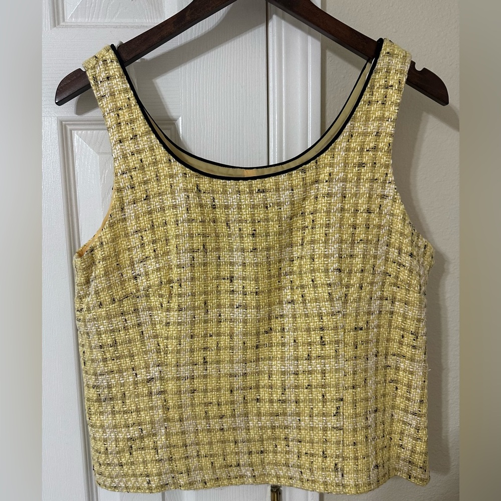 Vintage Jessica Howard Yellow Tank Size 12 With Zip Up Side